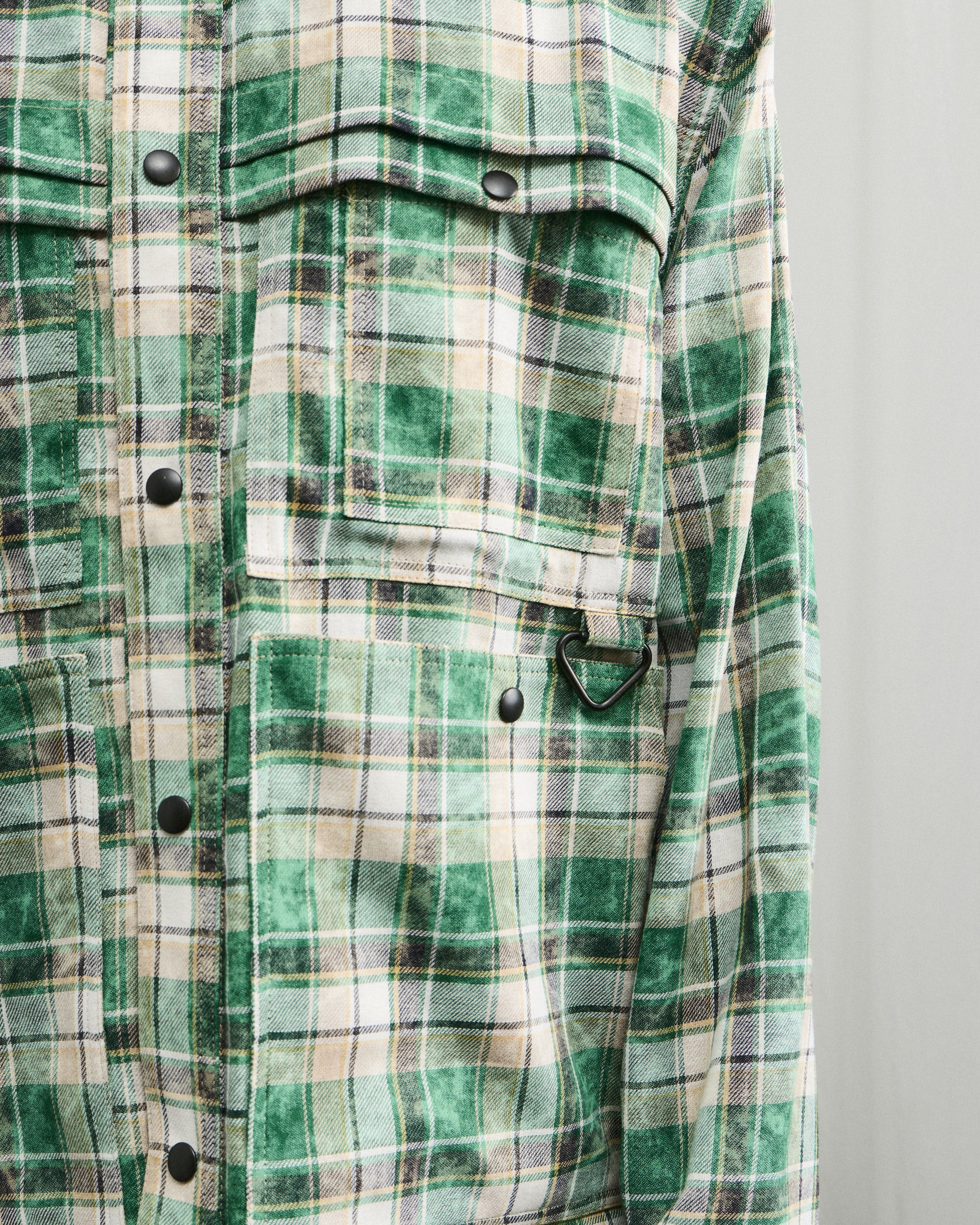 Airport Jacket Oxide Wash Check - Green check - Image 6