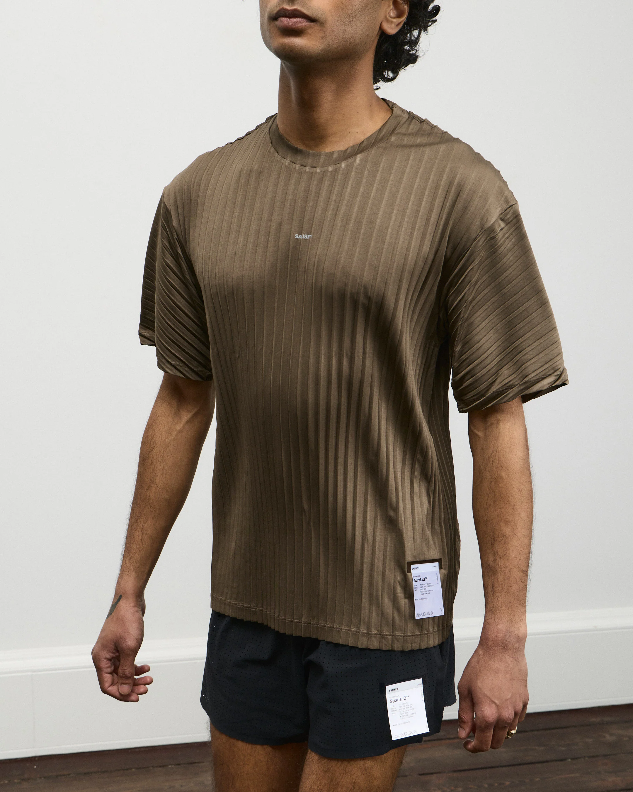 Auralite Pleated T-Shirt - Olive