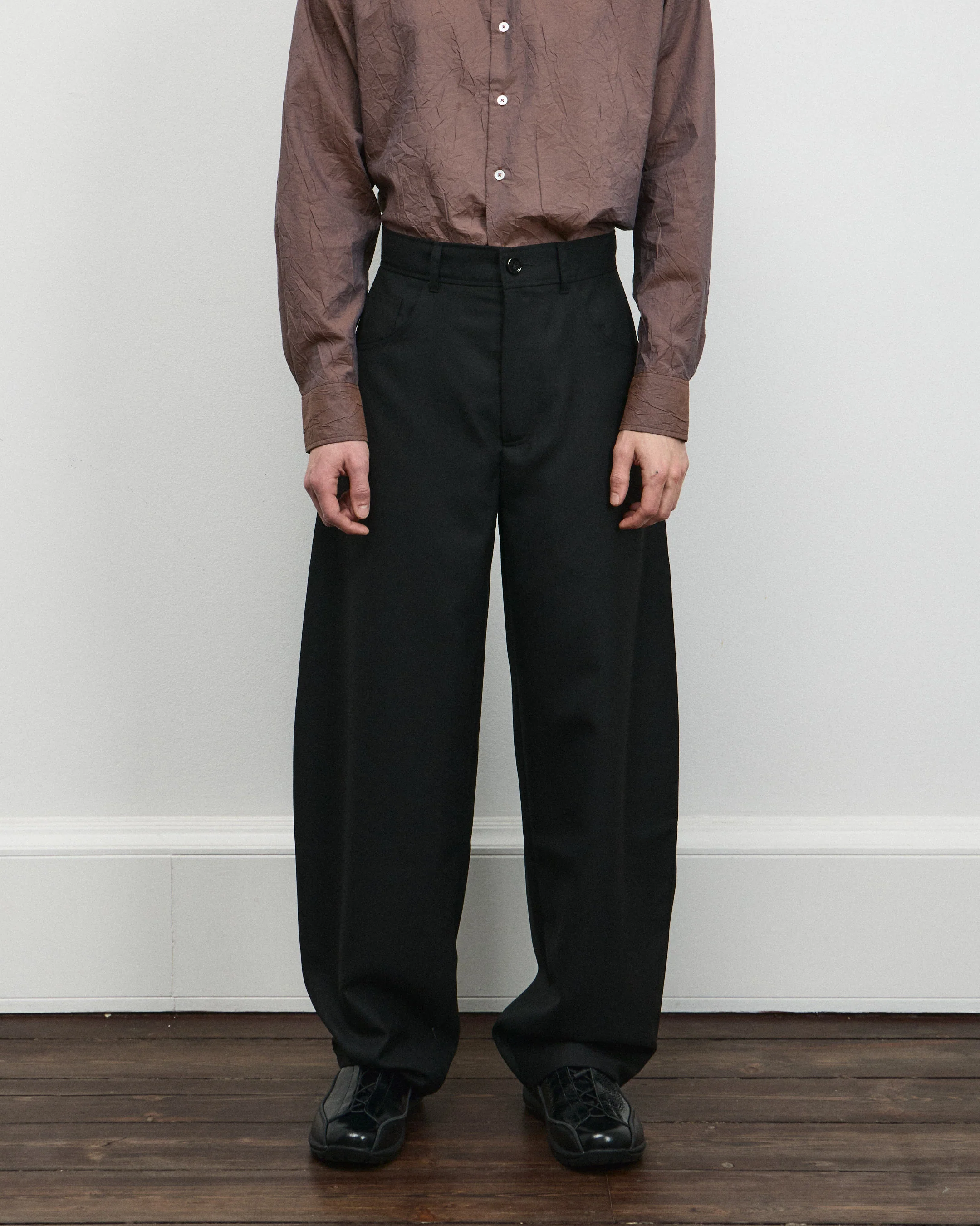 Gino Trouser - Fine Black Wool - Image 3