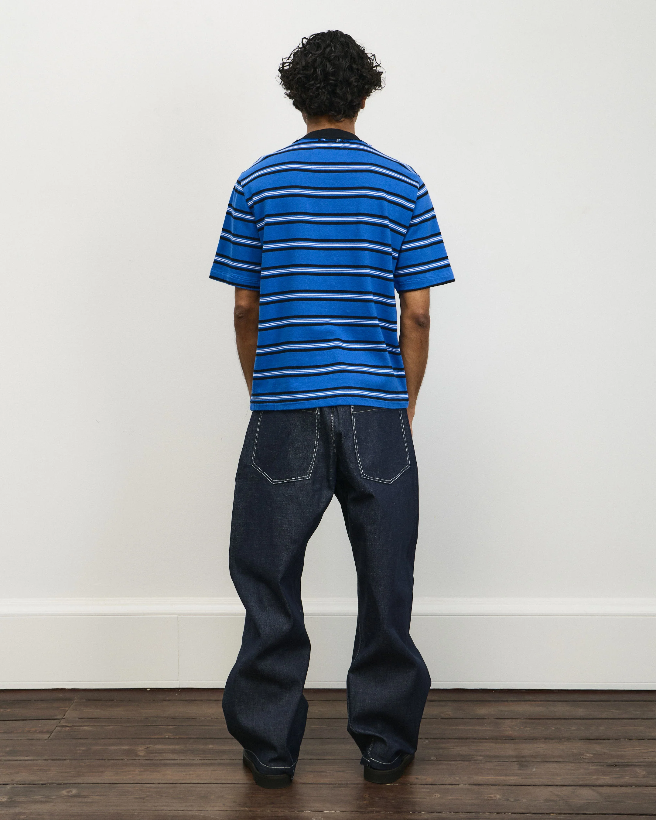 Normal Tee SS - Blue/Black/White Stripe - Image 3