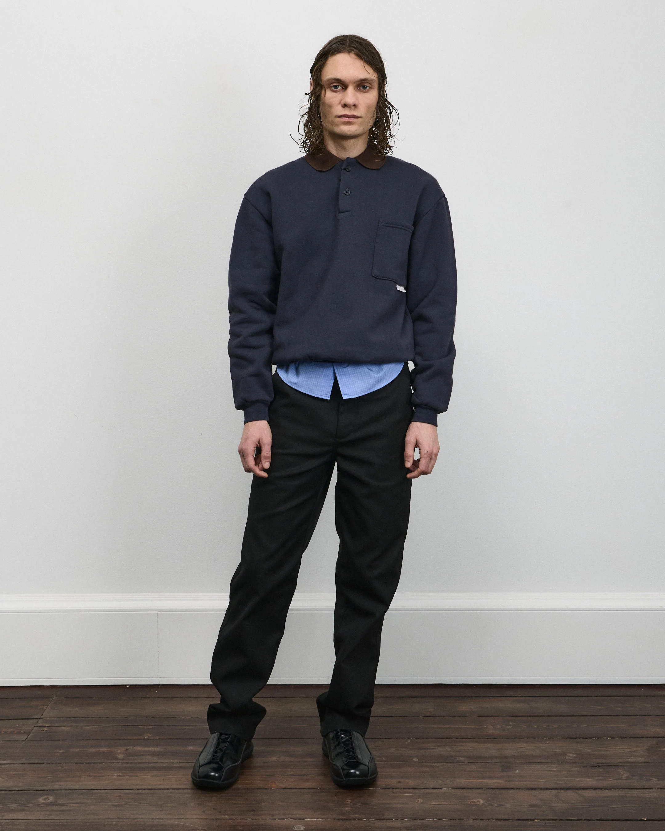 Replicated Polo Sweatshirt - Navy - Image 4