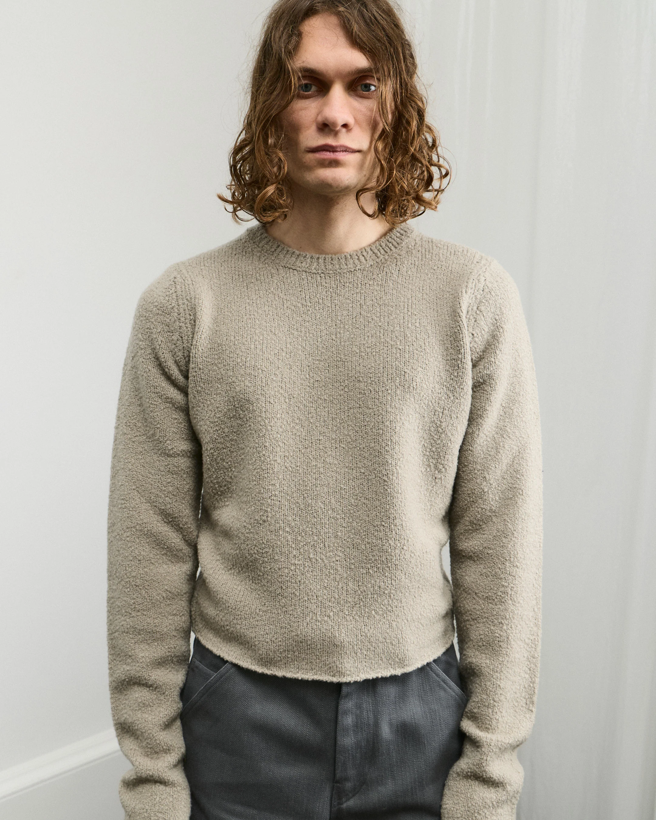 Roundneck Boucle - Fog Boucle - Image 4